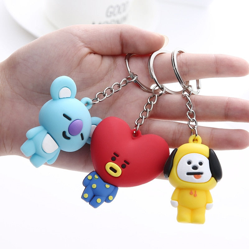 Cute BT21 Character Key Chain - Kpop Merchandise