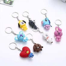 Load image into Gallery viewer, Kpop bangtan boys "Suga" "TATA" etc Personalized Cute Cartoon Keychain Bags Chain For Women Men Jewelry Bangtan Accessories